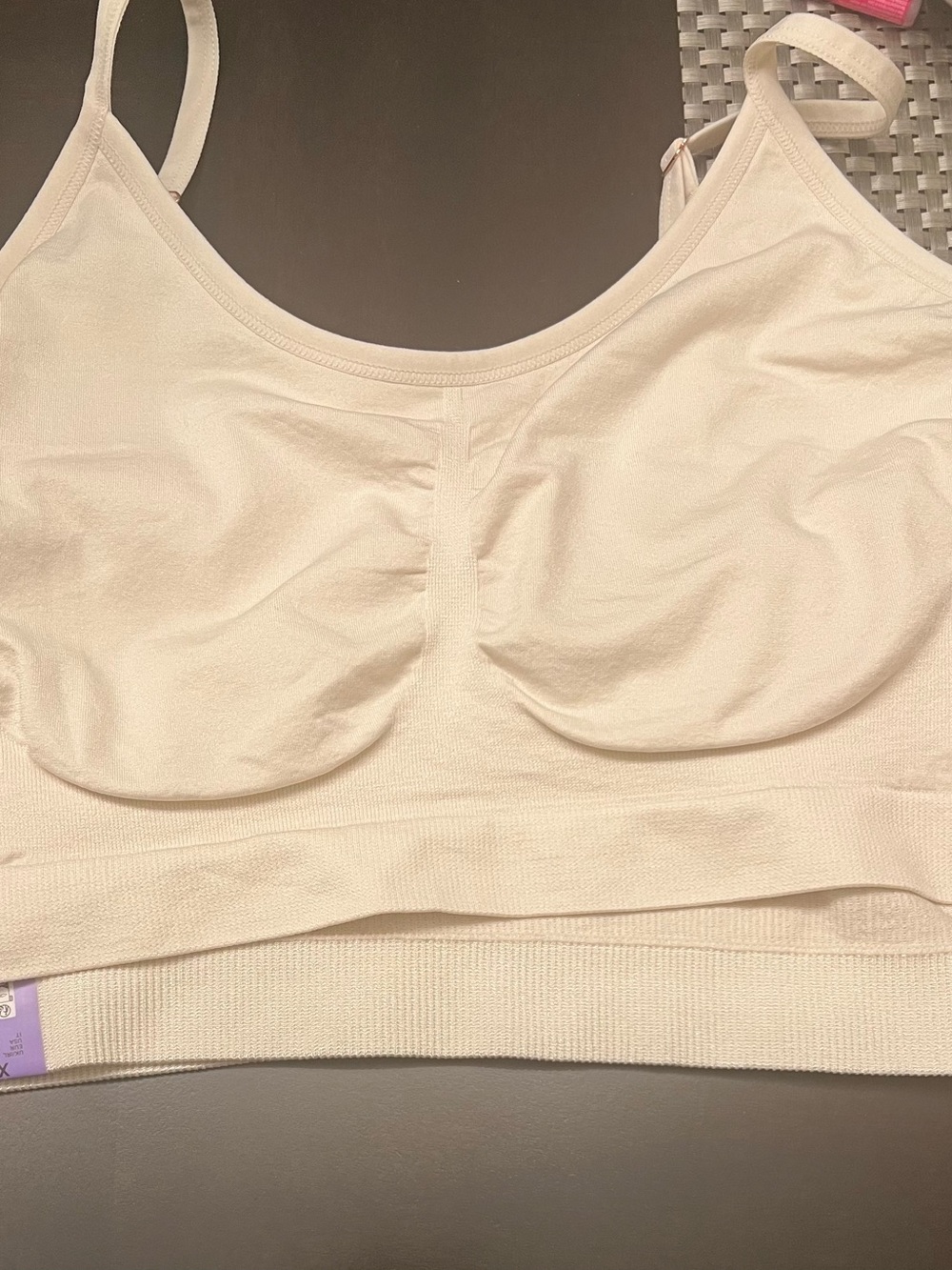 Primark Cream Ribbed Cropped Tank Top - Picture 8 of 9